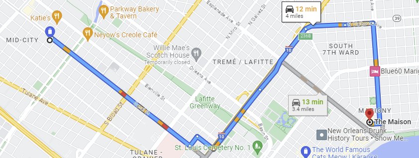 Canal Street Inn to The Maison 