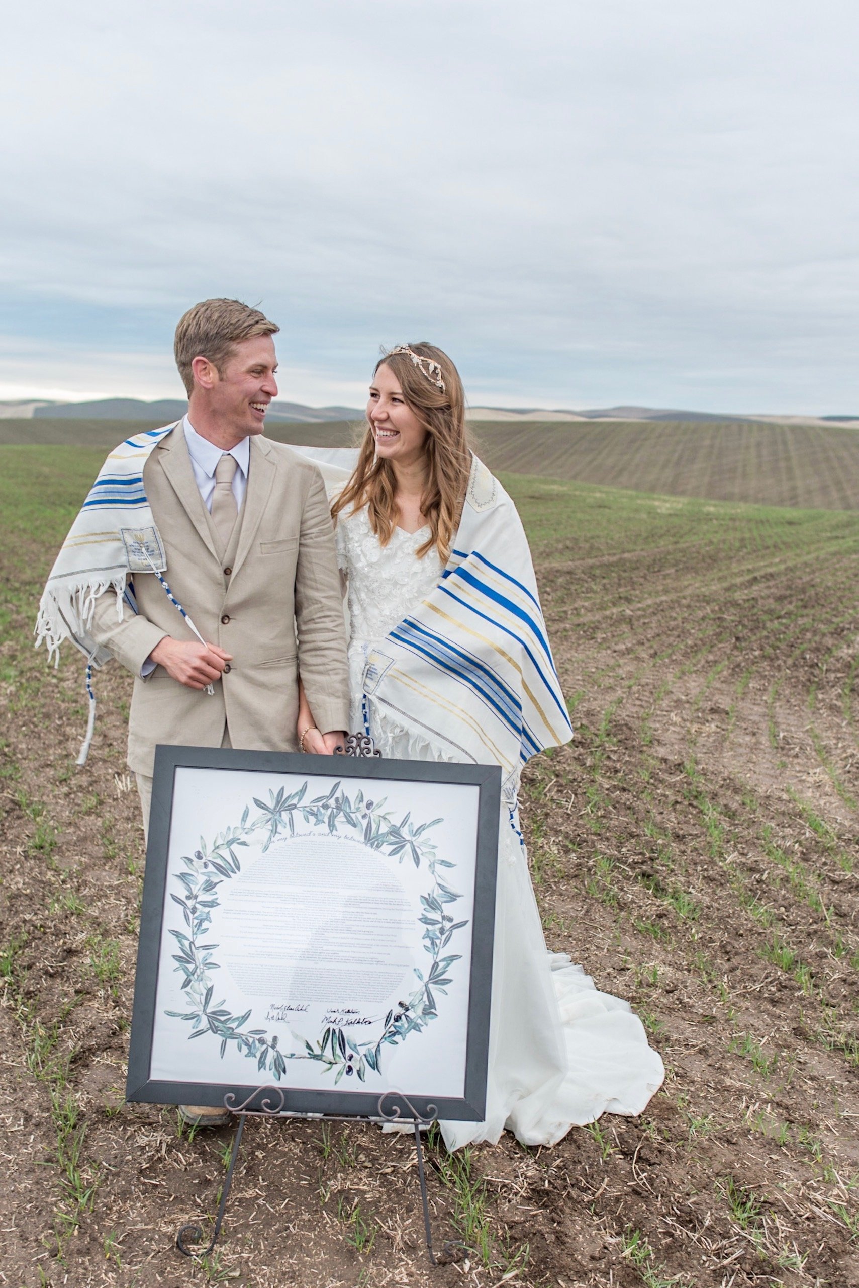 Uriah & Nicole with their Ketubah