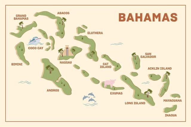 Bahamas Islands Map