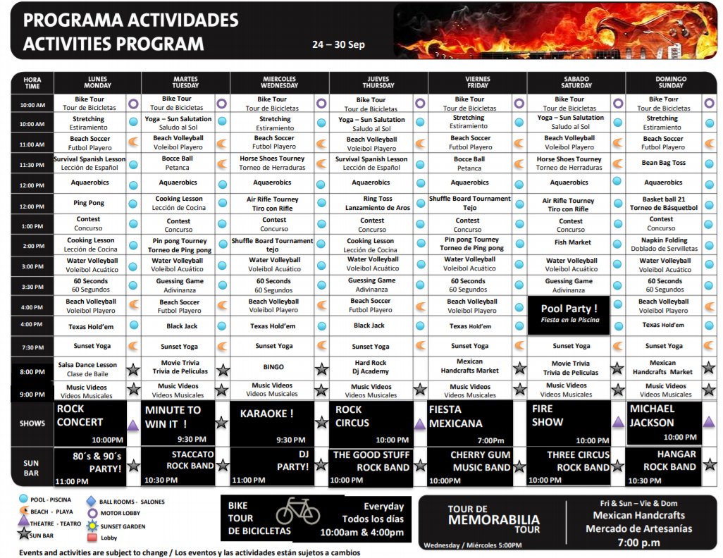 Programa de Actividades - Activities Program