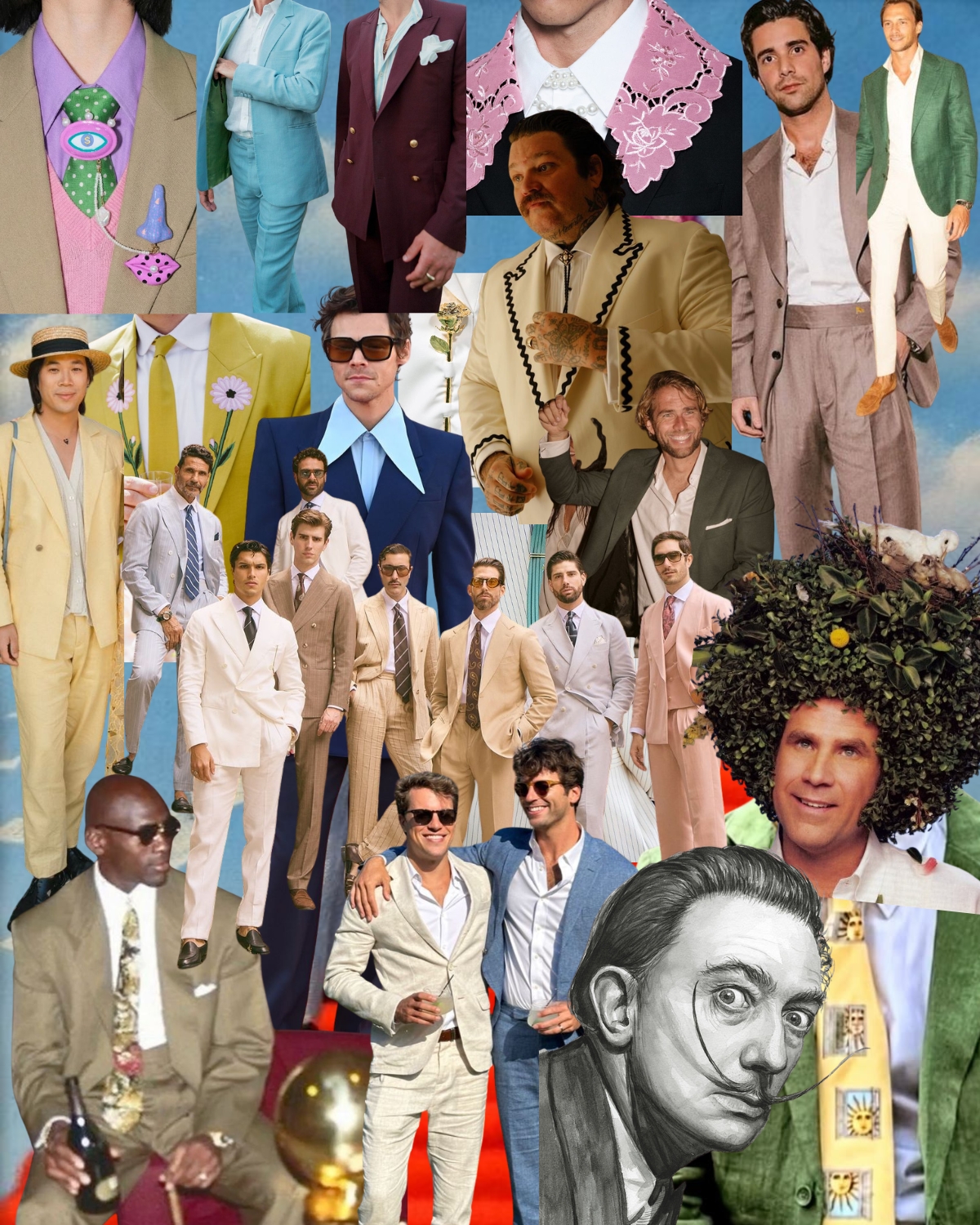 VISION BOARD FOR WELCOME PARTY: LES HOMMES